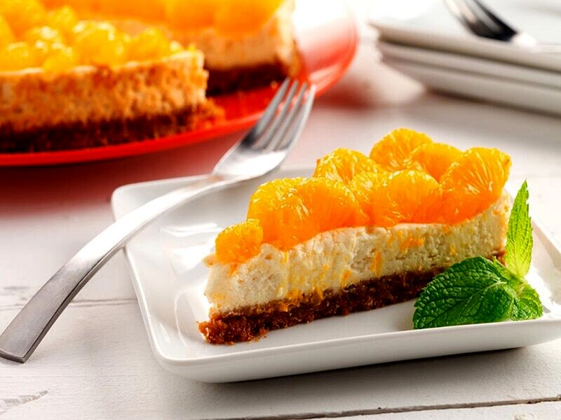 طرز تهیه چیزکیک نارنگی به شیوه قنادی‌های معروف