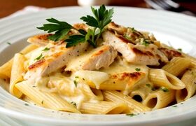 پاستا پنه رژیمی با مرغ را به روش ما درست کنید