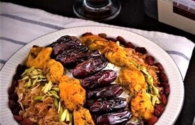افطار و سحر مقوی با خرما پلو اهوازی (بدون گوشت)