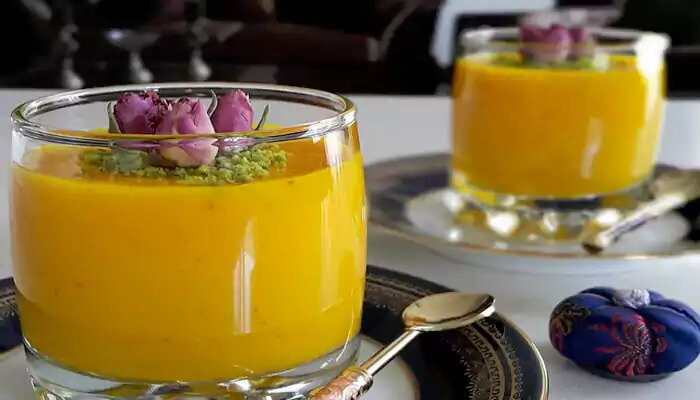 دسر ترکیه ای با شیر؛ دسر ترکیه ای محلبی زعفرانی و شکلاتی