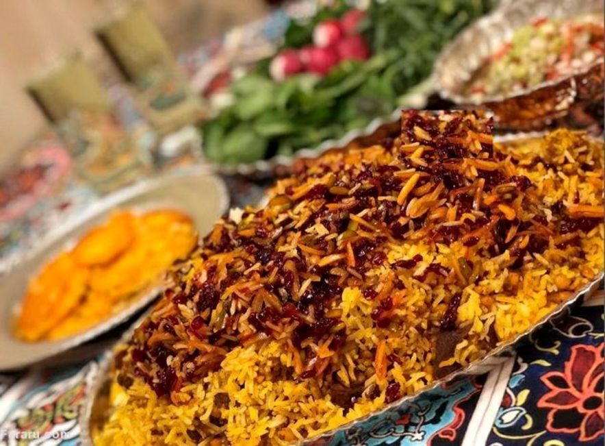 طرز تهیه قیمه شاه عباسی یا قیمه لا پلو با تهدیگ تهچینی