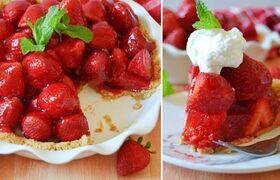 پای توت‌فرنگی بدون فر؛ دسر خوش‌عطر و ساده‌ یخچالی