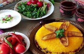 بادمجان پلو به روش قزوینی؛ سریع‌ترین پلوی مخلوط رستورانی