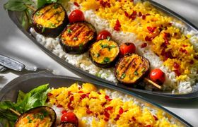 طرز تهیه رول بادمجان با مرغ چرخ کرده