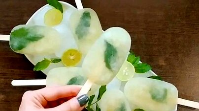 (ویدیو) طرز تهیه بستنی یخی موهیتویی، خنک کننده تابستان