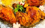 دستور پخت چلو مرغ زعفرانی بدون رب گوجه