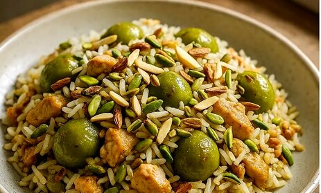 گوجه سبز پلو؛ یک غذای مجلسی و ارزان