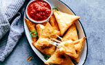 طرز تهیه سمبوسه پیتزایی با سوسیس