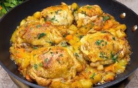 (ویدیو) شام متفاوت ایتالیایی با ۵ ران مرغ و سبزیجات