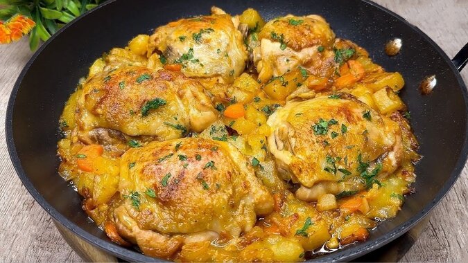 (ویدیو) شام متفاوت ایتالیایی با ۵ ران مرغ و سبزیجات