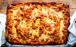طرز تهیه لازانیا با پنیر گودا و سس مخصوص بوقلمون