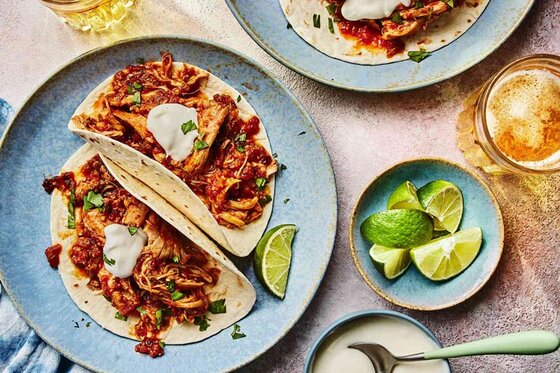 طرز تهیه تاکو مرغ مکزیکی