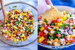 سالسا میوه با چیپس ذرت ؛ ساده ، رنگی و دوست داشتنی