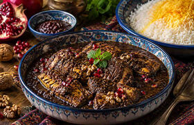 شمالی ها نه فقط با مرغ و گوشت بلکه با ماهی هم فسنجان درست می‌کنند