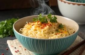 تا حالا نودل را با این ترکیب خورده اید؟