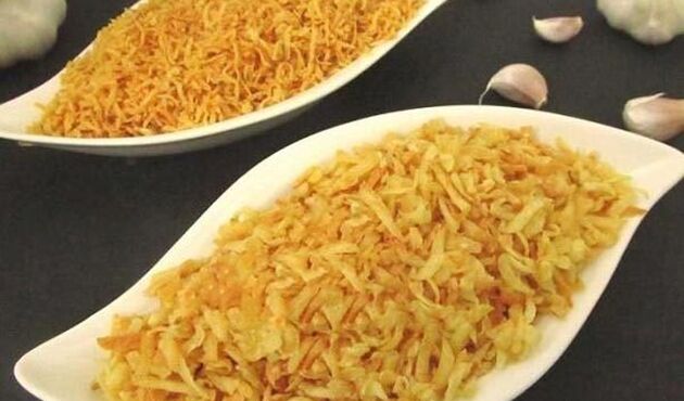 سیر داغ خشک و ترد مجلسی بدون روغن + طرز تهیه