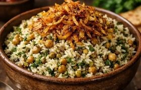 پتله پلو همدانی اصیل با کشمش و گردو + روش تهیه