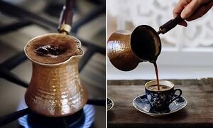 روش دم کردن قهوه ترک روی گاز با شیر جوش استیل