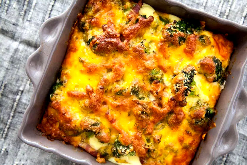 طرز تهیه کاسرول بروکلی و پنیر
