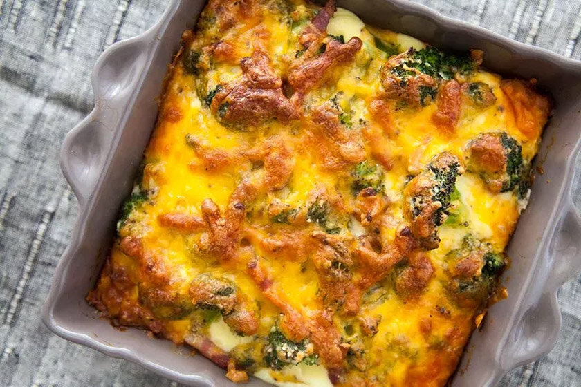 طرز تهیه کاسرول بروکلی و پنیر