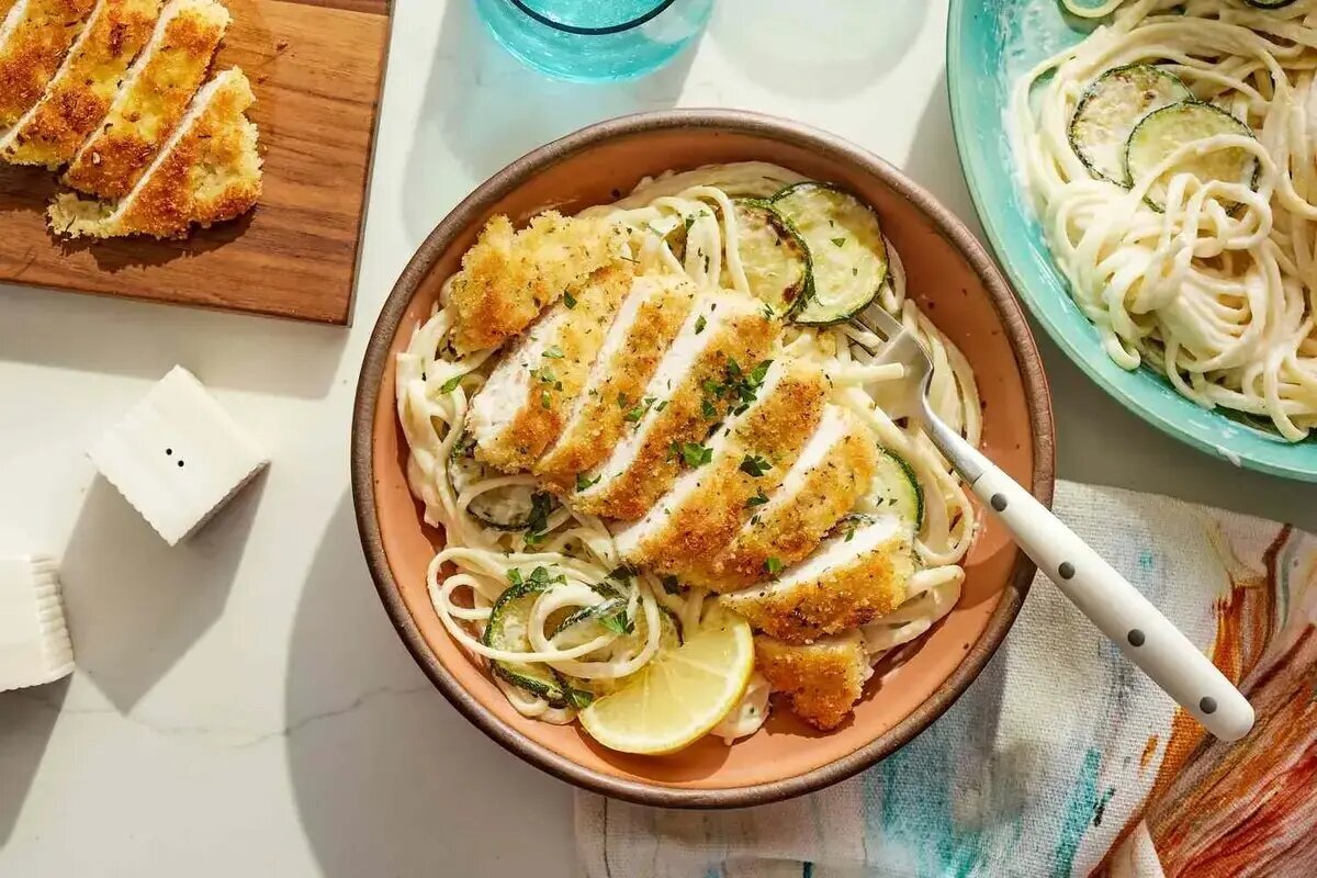 اسپاگتی مرغ رستورانی با طعمی عالی و بی نظیر