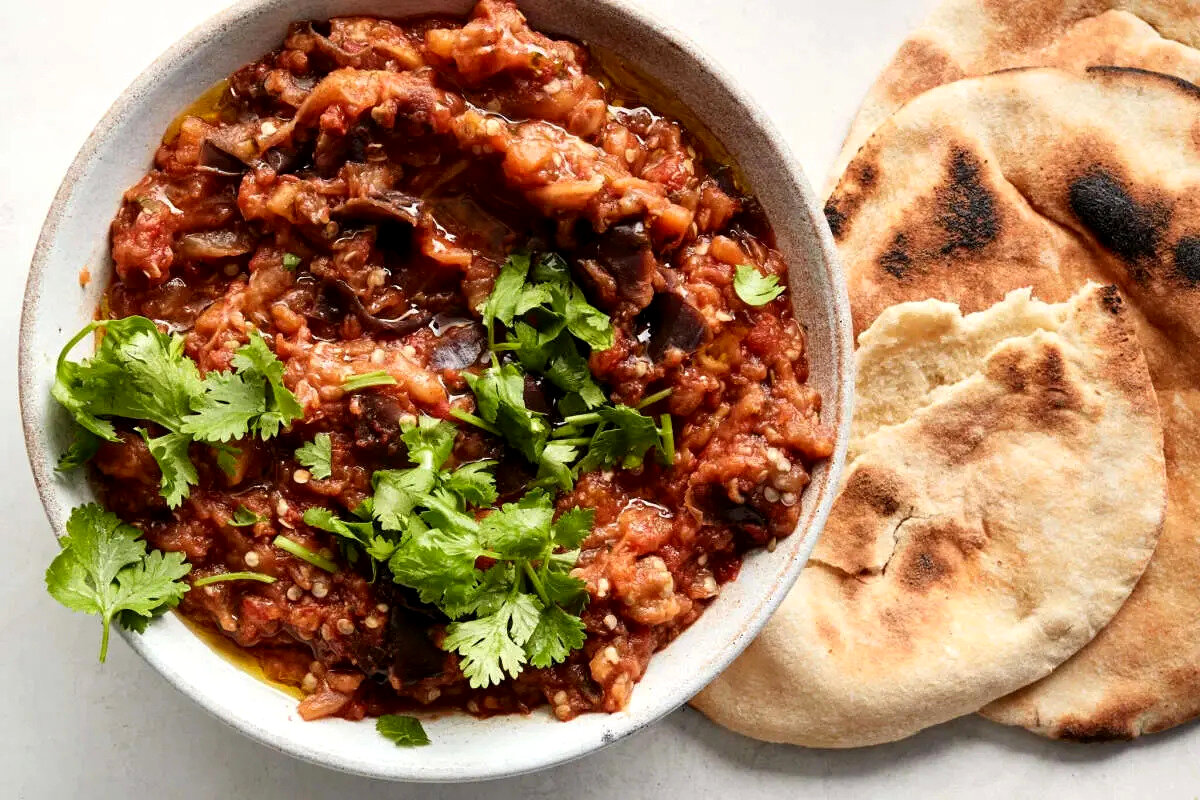 طرز تهیه زعلوک؛ خوراک بادمجان مراکشی